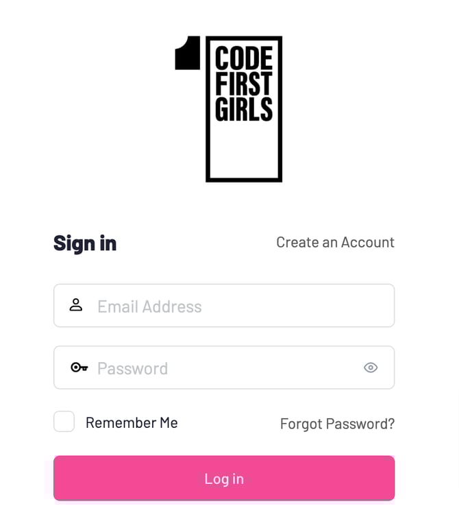 Learning Hub log in button